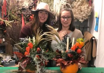 Halloween Flower School Arrangement Class is your chance to dive into the fun side of flower arranging and stretch your creative fingers